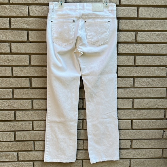 Jockey Person to Person White Straight Leg Jeans Stretch Sz 8 - Picture 6 of 13